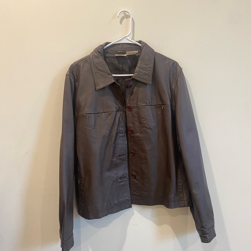 Vintage Brown Leather Jacket
